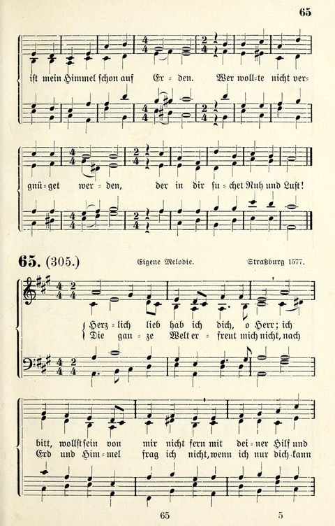 Vierstimmige Melodien für das Gesangbuch: zum gottesdienstlichen und häuslichen Gebrauch in Evangelischen Mennoniten-Gemeinden page 65