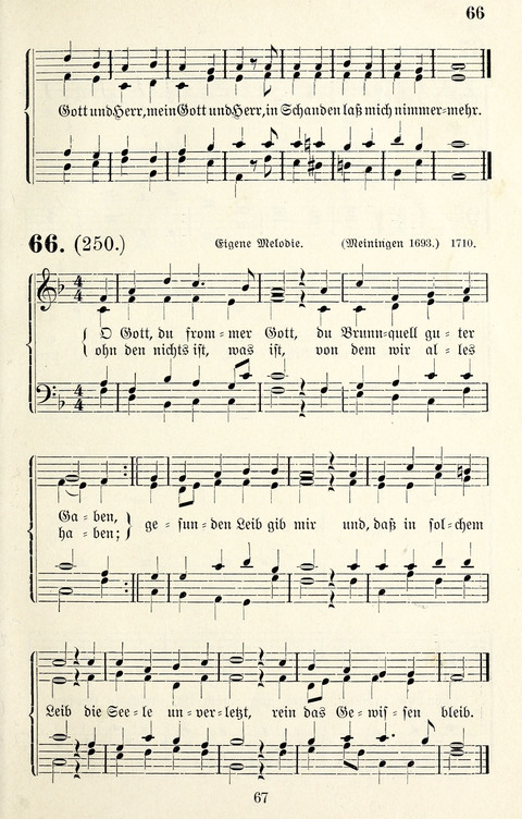 Vierstimmige Melodien für das Gesangbuch: zum gottesdienstlichen und häuslichen Gebrauch in Evangelischen Mennoniten-Gemeinden page 67