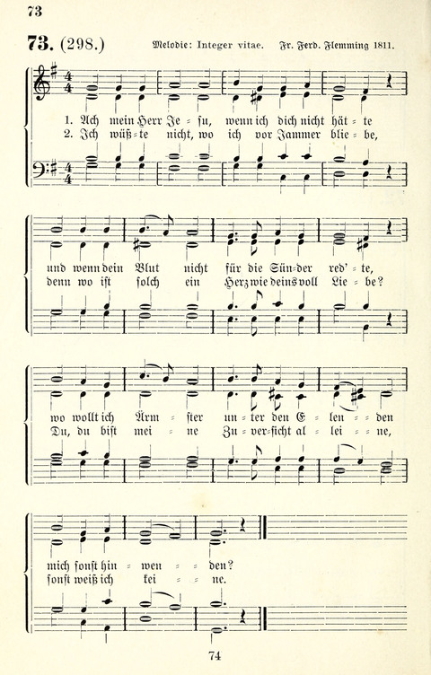 Vierstimmige Melodien für das Gesangbuch: zum gottesdienstlichen und häuslichen Gebrauch in Evangelischen Mennoniten-Gemeinden page 74