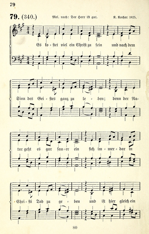 Vierstimmige Melodien für das Gesangbuch: zum gottesdienstlichen und häuslichen Gebrauch in Evangelischen Mennoniten-Gemeinden page 80