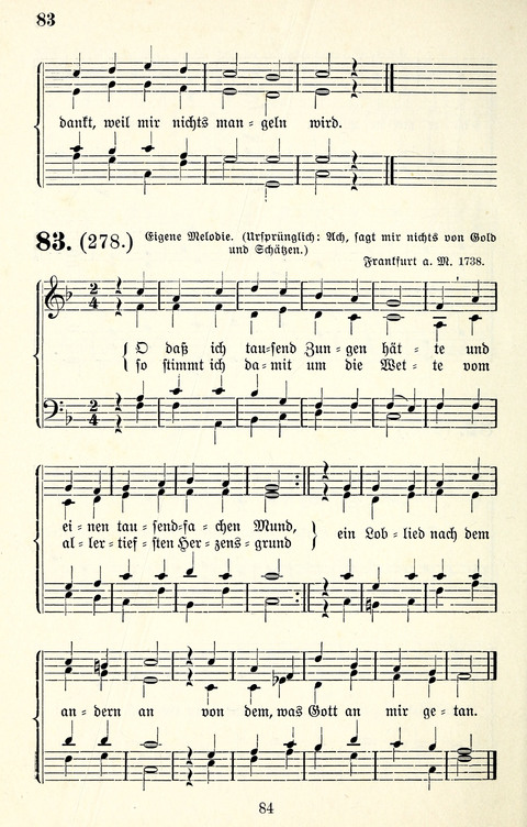 Vierstimmige Melodien für das Gesangbuch: zum gottesdienstlichen und häuslichen Gebrauch in Evangelischen Mennoniten-Gemeinden page 84