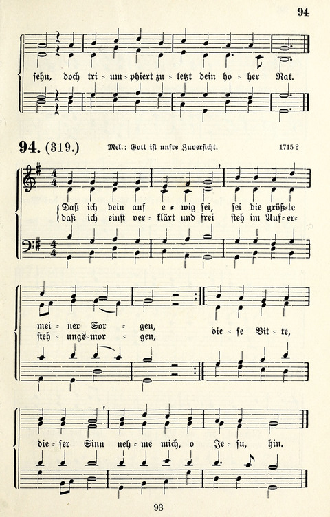 Vierstimmige Melodien für das Gesangbuch: zum gottesdienstlichen und häuslichen Gebrauch in Evangelischen Mennoniten-Gemeinden page 93