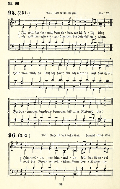 Vierstimmige Melodien für das Gesangbuch: zum gottesdienstlichen und häuslichen Gebrauch in Evangelischen Mennoniten-Gemeinden page 94