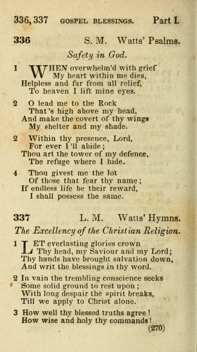 The Virginia Selection of Psalms and Hymns and Spiritual Songs: from the most approved authors; adapted to the various occasions of public and social meetings (New Ed. Enl. and Imp.) page 270