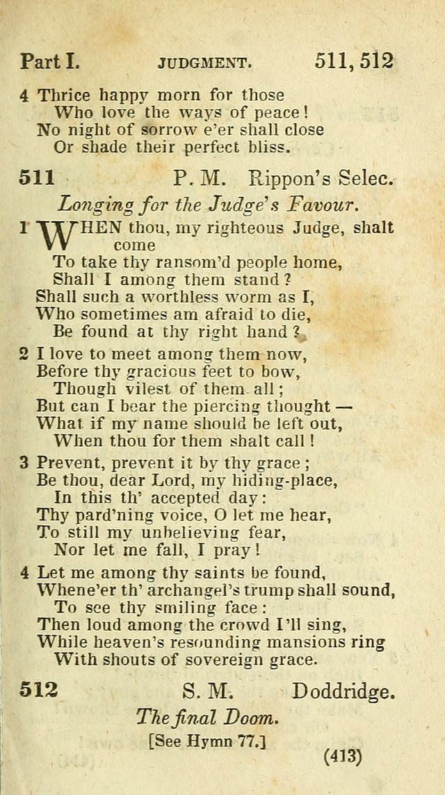 The Virginia Selection of Psalms and Hymns and Spiritual Songs: from the most approved authors; adapted to the various occasions of public and social meetings (New Ed. Enl. and Imp.) page 415