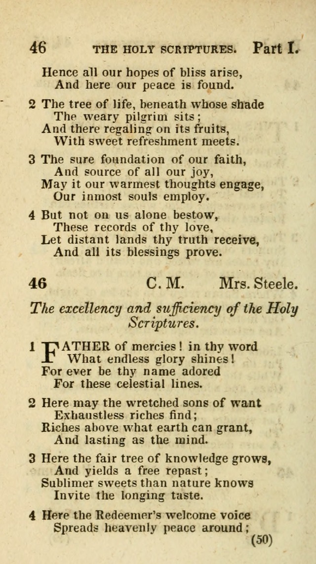 The Virginia Selection of Psalms and Hymns and Spiritual Songs: from the most approved authors; adapted to the various occasions of public and social meetings (New Ed. Enl. and Imp.) page 50