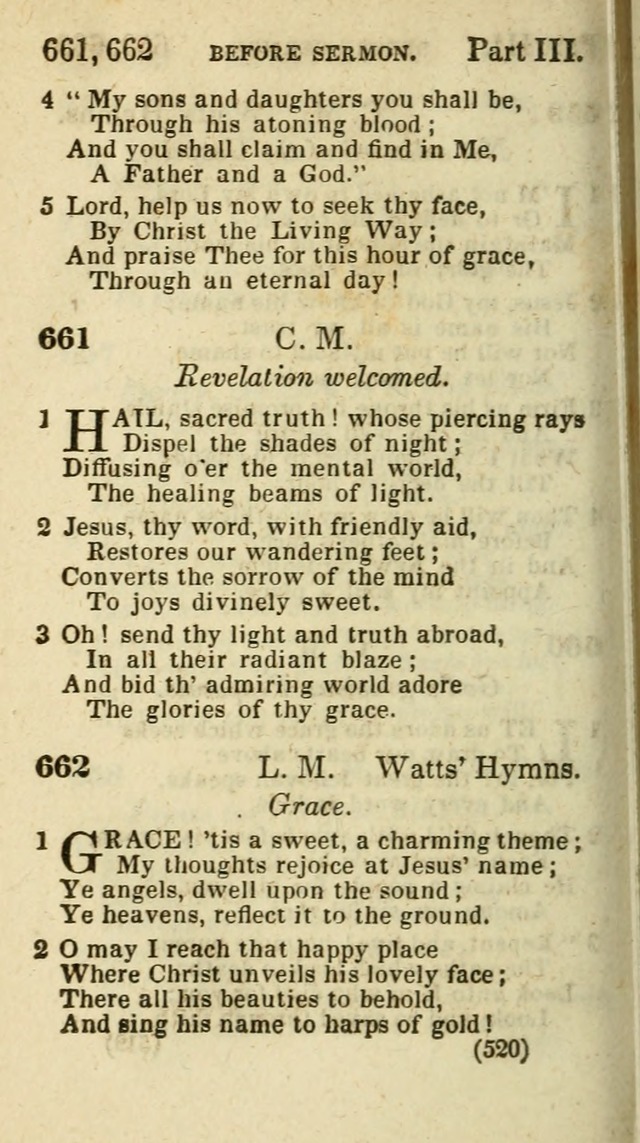 The Virginia Selection of Psalms and Hymns and Spiritual Songs: from the most approved authors; adapted to the various occasions of public and social meetings (New Ed. Enl. and Imp.) page 522