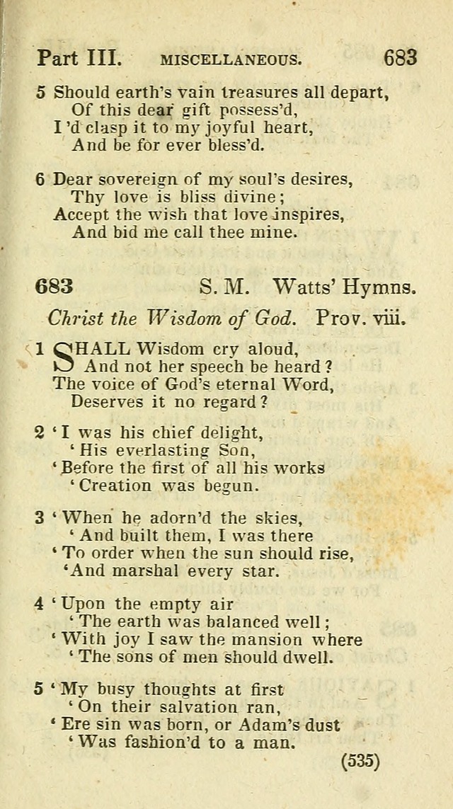 The Virginia Selection of Psalms and Hymns and Spiritual Songs: from the most approved authors; adapted to the various occasions of public and social meetings (New Ed. Enl. and Imp.) page 537