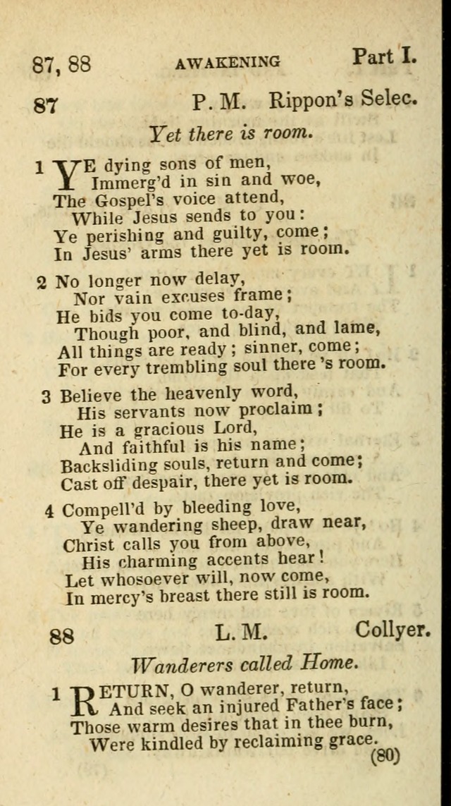 The Virginia Selection of Psalms and Hymns and Spiritual Songs: from the most approved authors; adapted to the various occasions of public and social meetings (New Ed. Enl. and Imp.) page 80