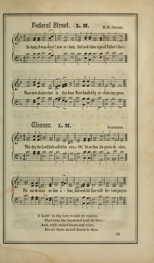 The Voice of melody: a choice collection of hymn tunes for choirs, prayer-meetings, congregations, and family use page 15