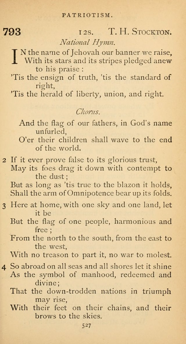 The Voice of Praise: a collection of hymns for the use of the Methodist Church page 527