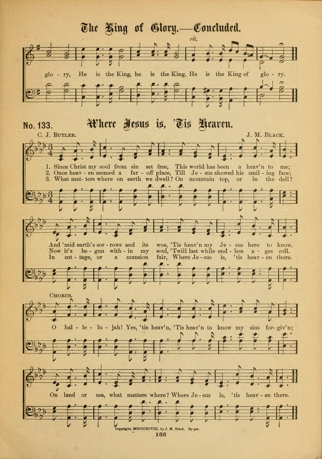 The Voice of Praise: a compilation of the very best sacred songs for use in Sunday Schools and praise services page 133