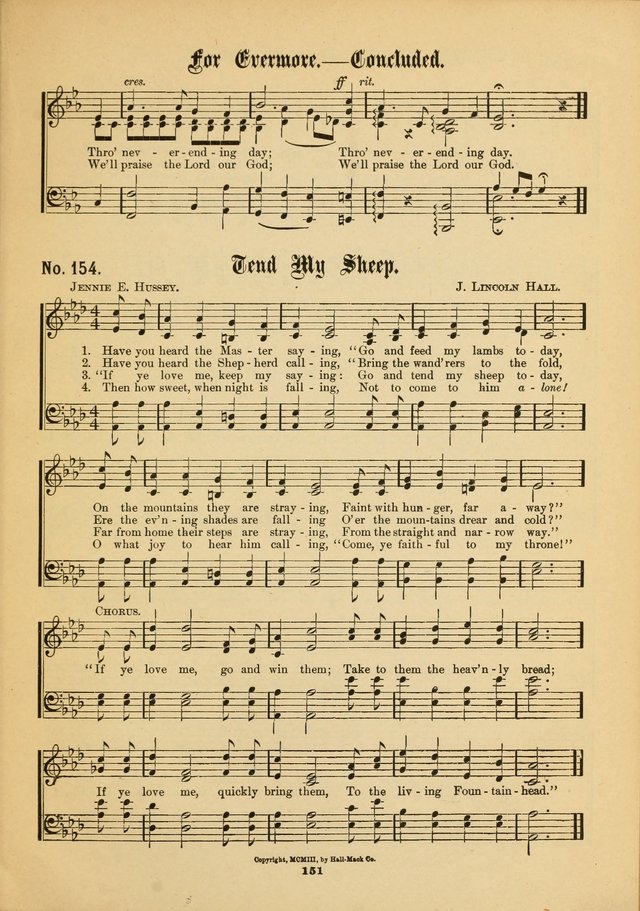 The Voice of Praise: a compilation of the very best sacred songs for use in Sunday Schools and praise services page 151