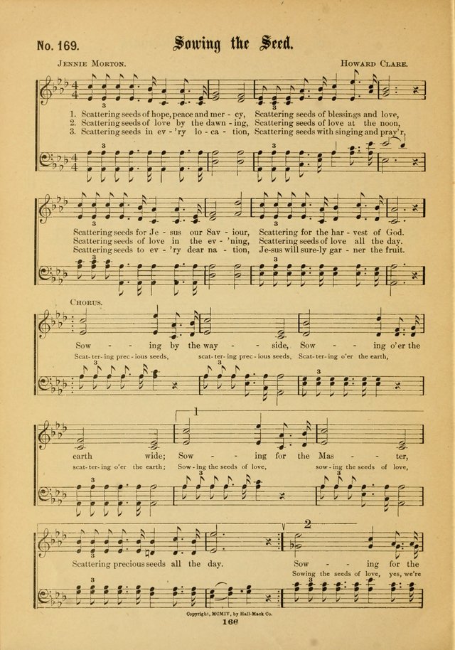 The Voice of Praise: a compilation of the very best sacred songs for use in Sunday Schools and praise services page 166