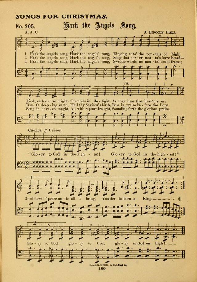 The Voice of Praise: a compilation of the very best sacred songs for use in Sunday Schools and praise services page 190
