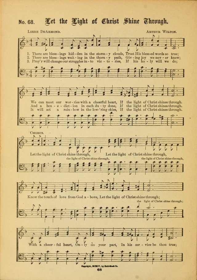 The Voice of Praise: a compilation of the very best sacred songs for use in Sunday Schools and praise services page 68
