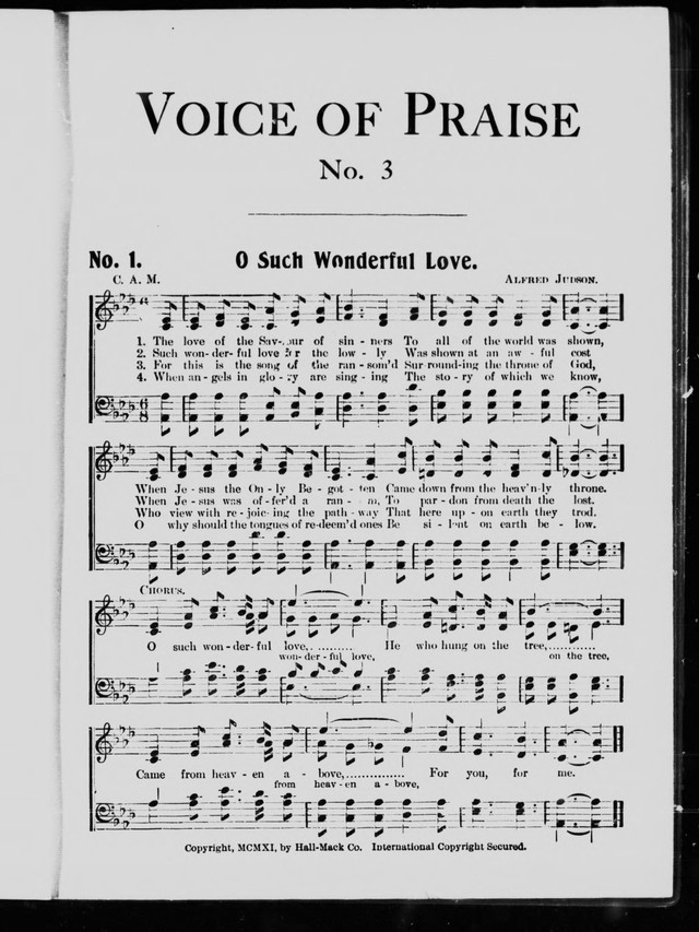 The Voice of Praise No. 3 page 1