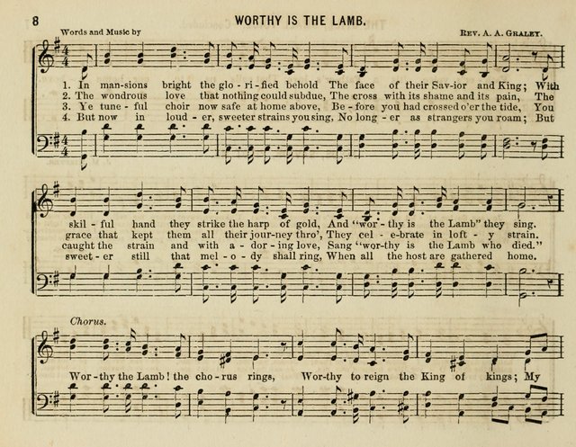The Welcome: a collection of songs, hymns, chants, anthems and choruses,for the Sabbath school and home sircle page 8