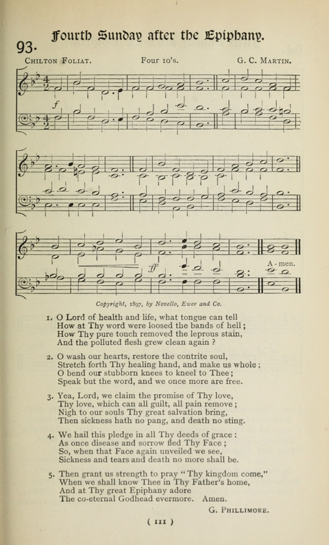 The Westminster Abbey Hymn-Book: compiled under the authority of the dean of Westminster page 111