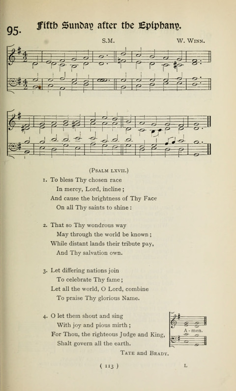 The Westminster Abbey Hymn-Book: compiled under the authority of the dean of Westminster page 113