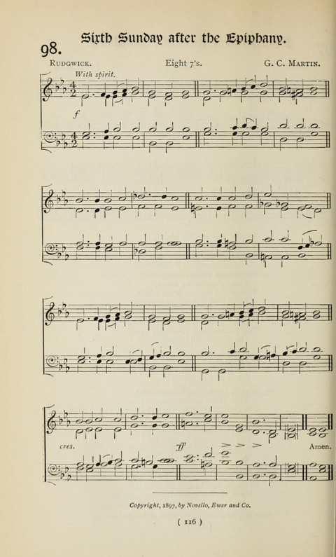 The Westminster Abbey Hymn-Book: compiled under the authority of the dean of Westminster page 116