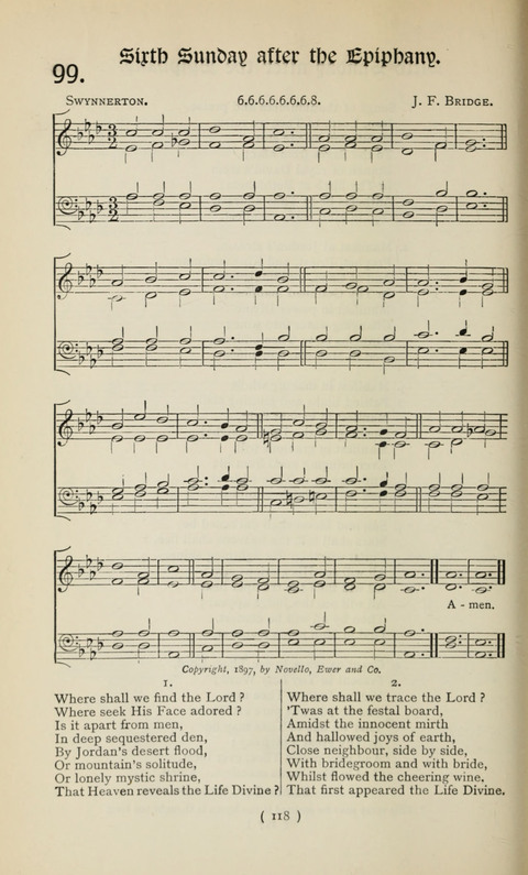 The Westminster Abbey Hymn-Book: compiled under the authority of the dean of Westminster page 118