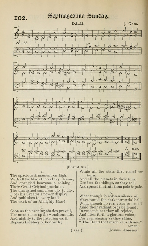 The Westminster Abbey Hymn-Book: compiled under the authority of the dean of Westminster page 122