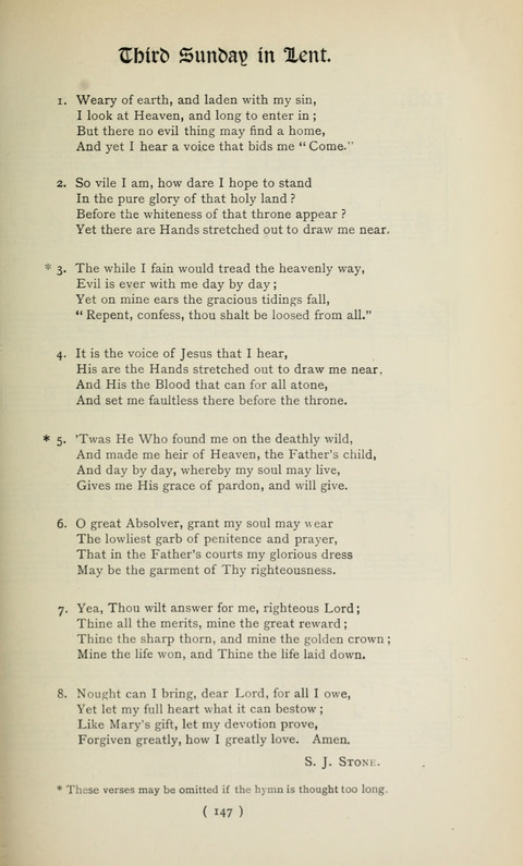 The Westminster Abbey Hymn-Book: compiled under the authority of the dean of Westminster page 147