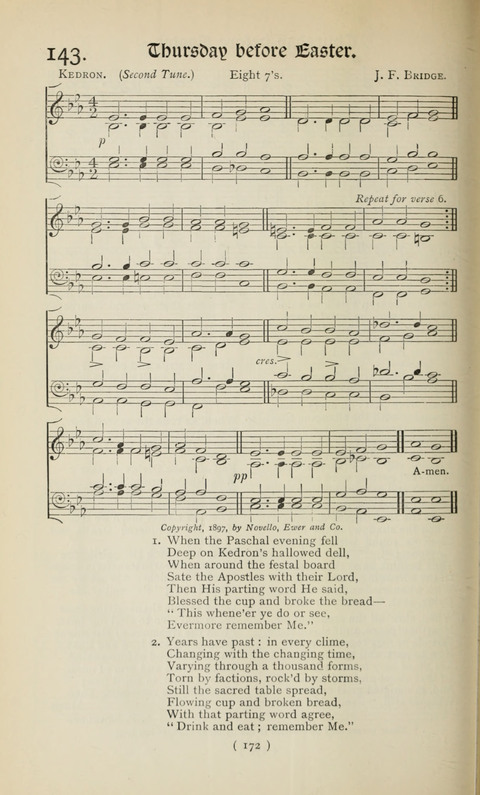 The Westminster Abbey Hymn-Book: compiled under the authority of the dean of Westminster page 172