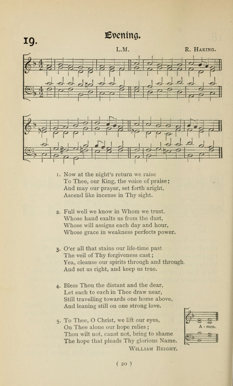The Westminster Abbey Hymn-Book: compiled under the authority of the dean of Westminster page 20