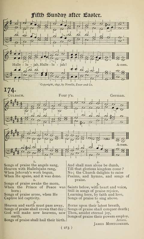 The Westminster Abbey Hymn-Book: compiled under the authority of the dean of Westminster page 213