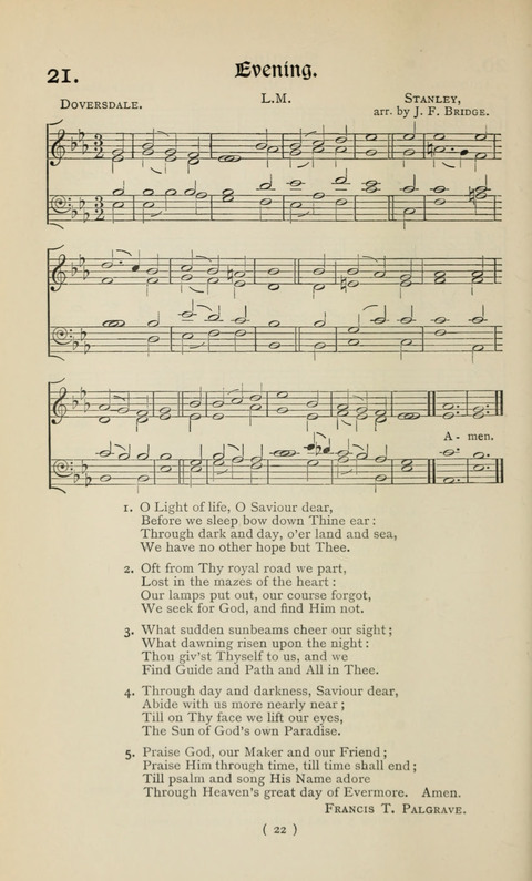 The Westminster Abbey Hymn-Book: compiled under the authority of the dean of Westminster page 22