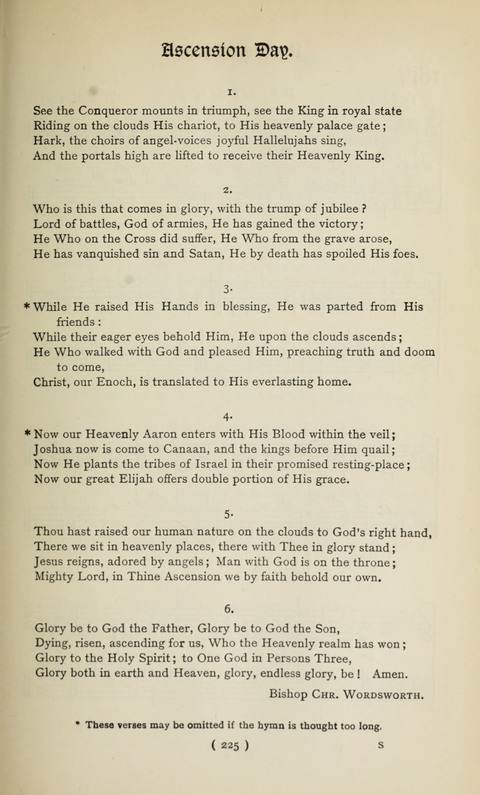 The Westminster Abbey Hymn-Book: compiled under the authority of the dean of Westminster page 225