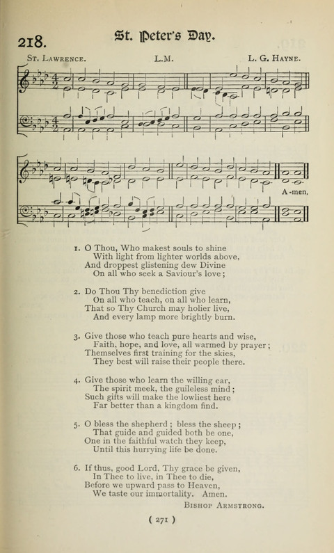 The Westminster Abbey Hymn-Book: compiled under the authority of the dean of Westminster page 271