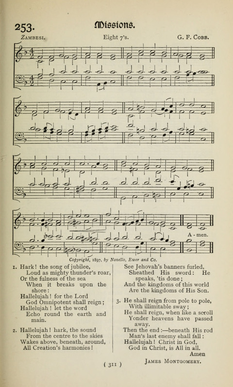 The Westminster Abbey Hymn-Book: compiled under the authority of the dean of Westminster page 311