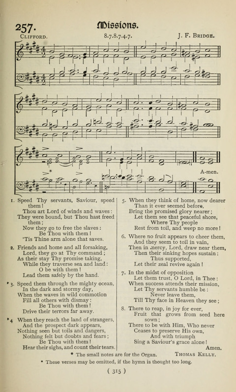 The Westminster Abbey Hymn-Book: compiled under the authority of the dean of Westminster page 315