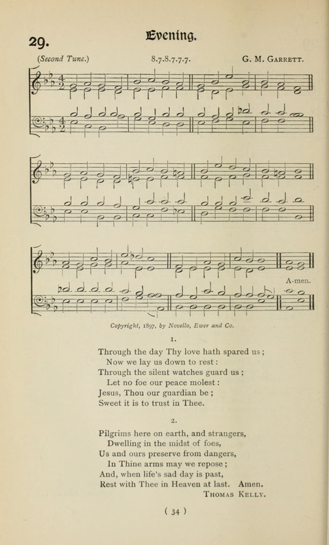 The Westminster Abbey Hymn-Book: compiled under the authority of the dean of Westminster page 34