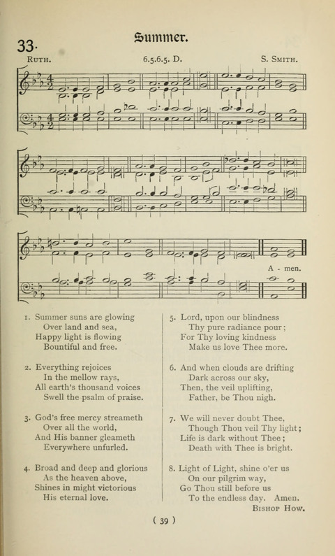 The Westminster Abbey Hymn-Book: compiled under the authority of the dean of Westminster page 39