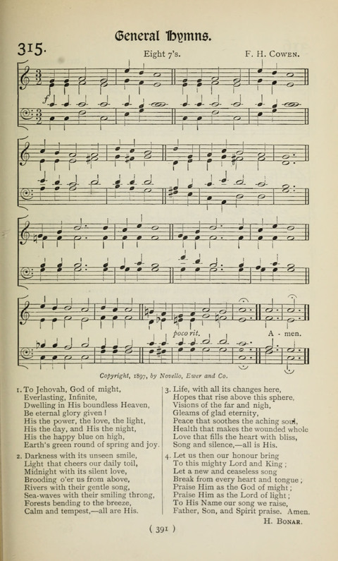 The Westminster Abbey Hymn-Book: compiled under the authority of the dean of Westminster page 391