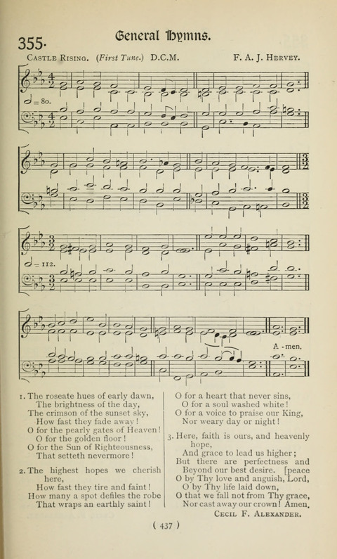 The Westminster Abbey Hymn-Book: compiled under the authority of the dean of Westminster page 437
