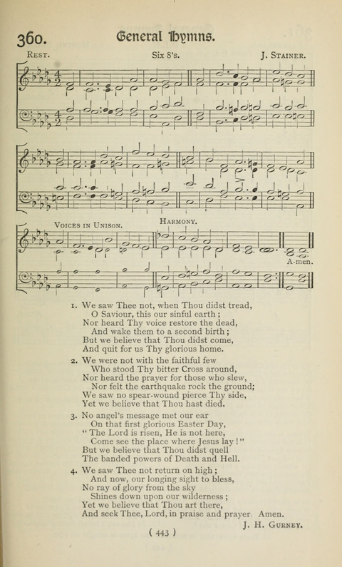 The Westminster Abbey Hymn-Book: compiled under the authority of the dean of Westminster page 443