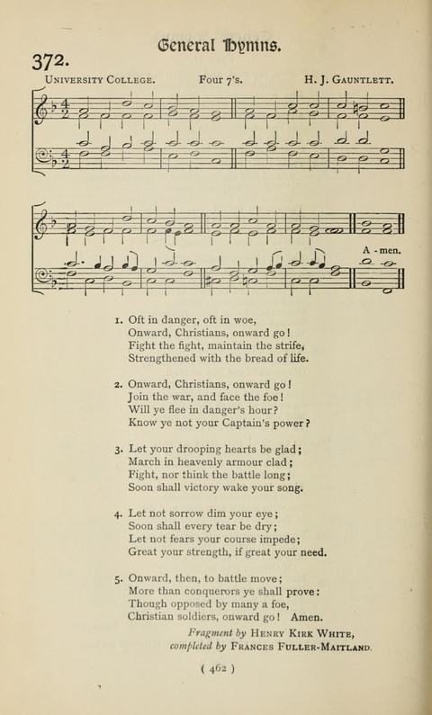 The Westminster Abbey Hymn-Book: compiled under the authority of the dean of Westminster page 462