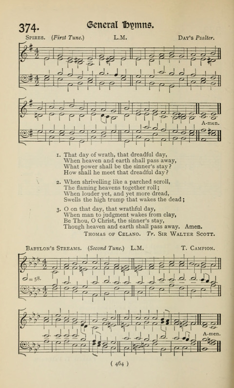 The Westminster Abbey Hymn-Book: compiled under the authority of the dean of Westminster page 464