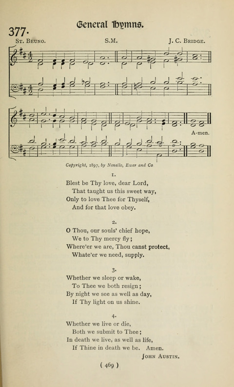 The Westminster Abbey Hymn-Book: compiled under the authority of the dean of Westminster page 469