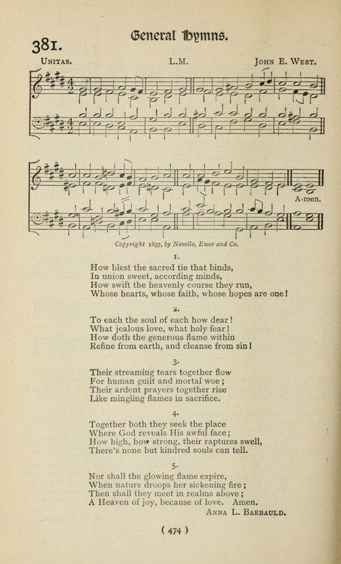 The Westminster Abbey Hymn-Book: compiled under the authority of the dean of Westminster page 474