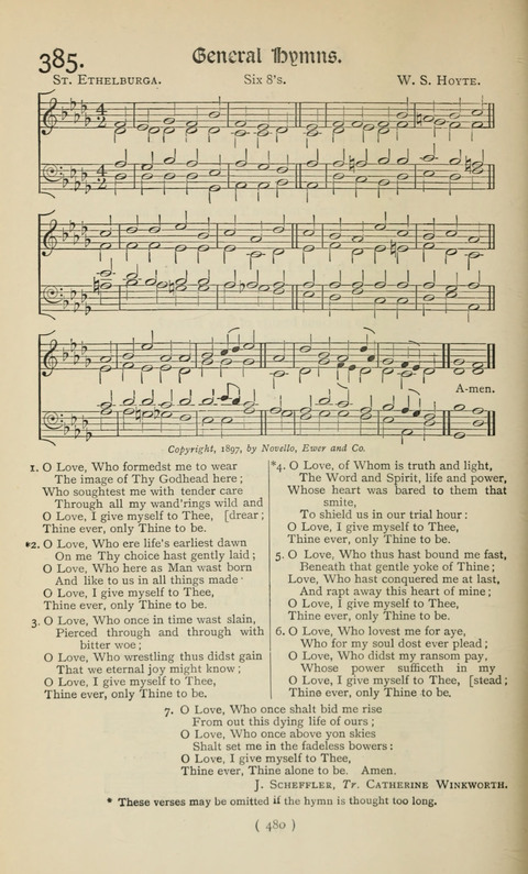 The Westminster Abbey Hymn-Book: compiled under the authority of the dean of Westminster page 480