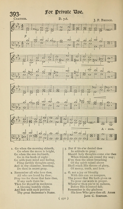 The Westminster Abbey Hymn-Book: compiled under the authority of the dean of Westminster page 490