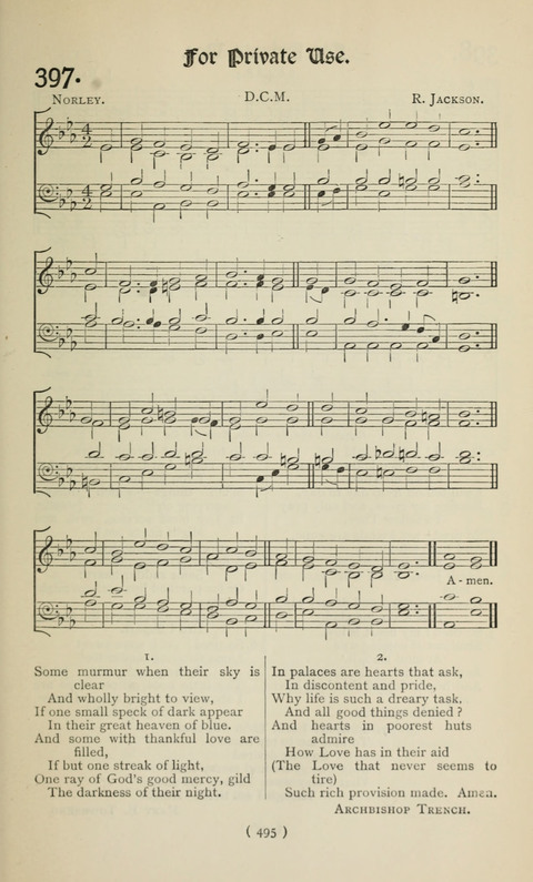 The Westminster Abbey Hymn-Book: compiled under the authority of the dean of Westminster page 495