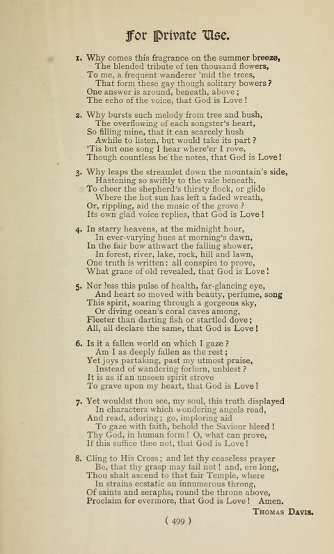 The Westminster Abbey Hymn-Book: compiled under the authority of the dean of Westminster page 499