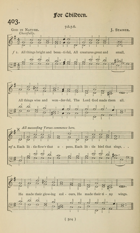 The Westminster Abbey Hymn-Book: compiled under the authority of the dean of Westminster page 504